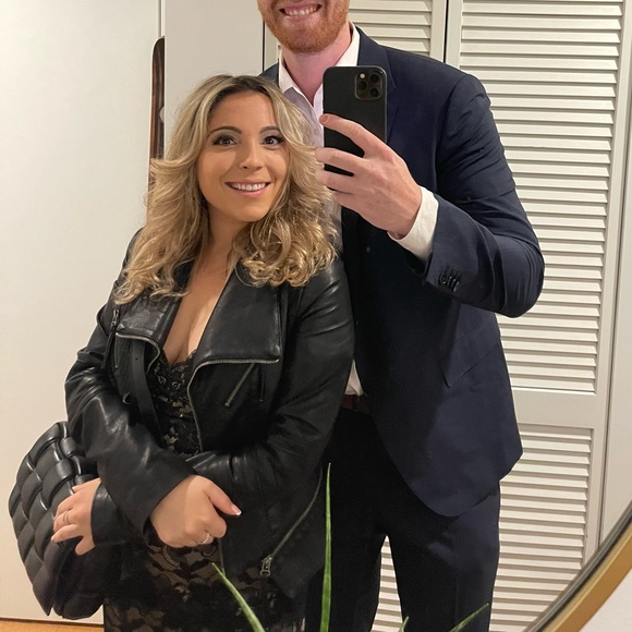 Lulus Black Vegan Leather Jacket with Zipper Details Medium - Picture 9 of 15